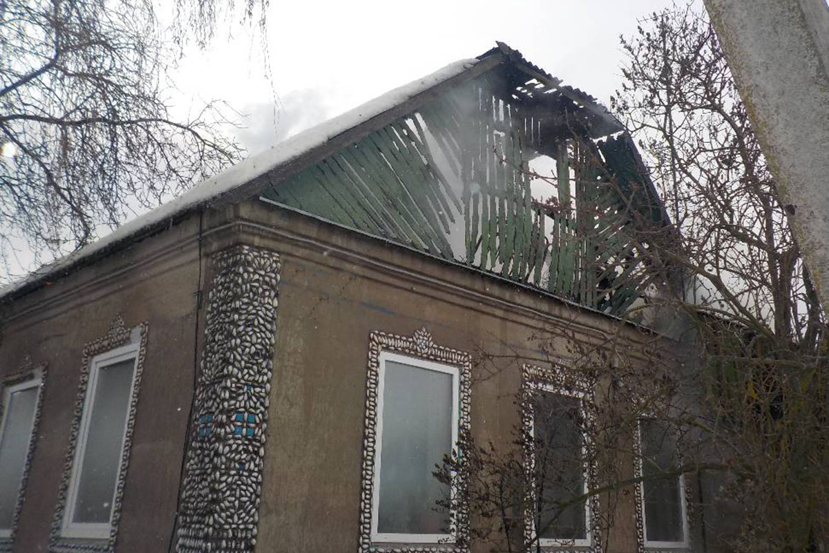 В Бобруйске горел дом на переулке В.Хоружей