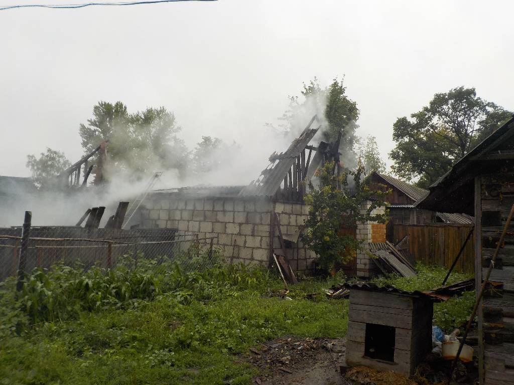 Односельчане предотвратили перебрасывание пламени во время пожара в Бобруйском районе