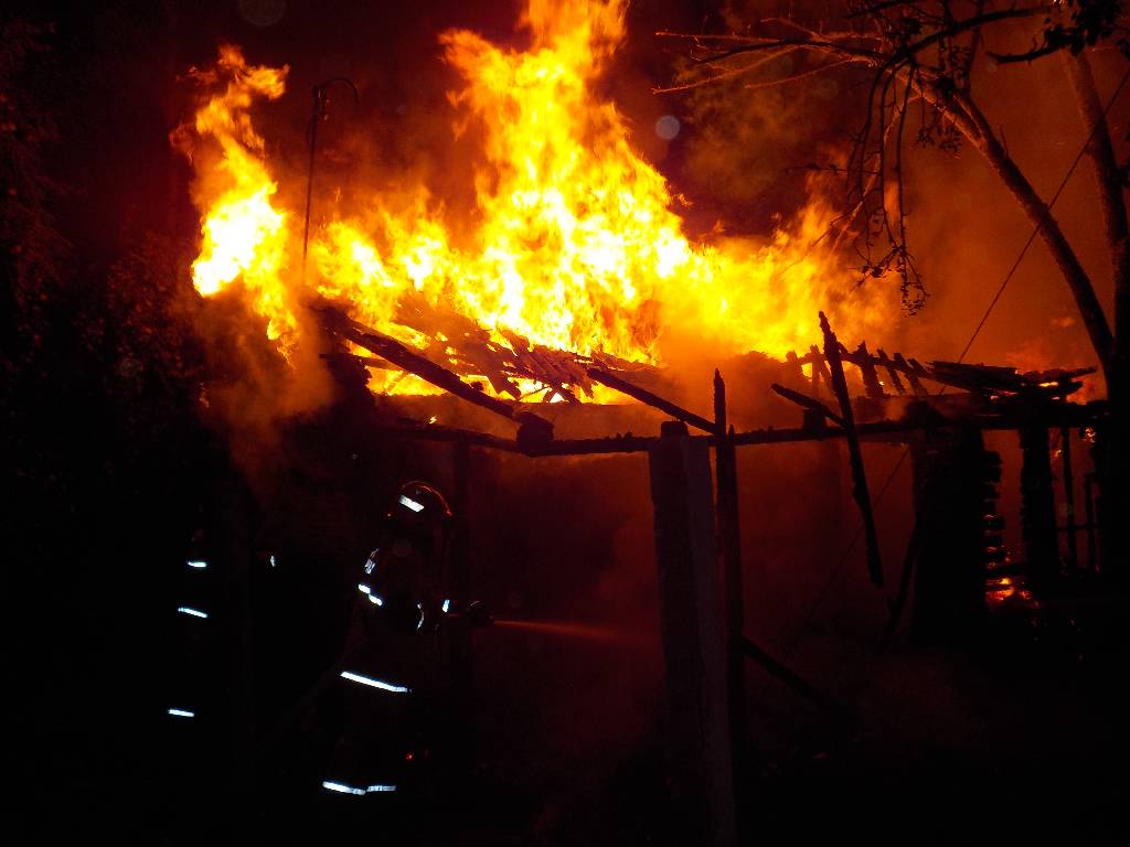 В Бобруйске горел дачный дом