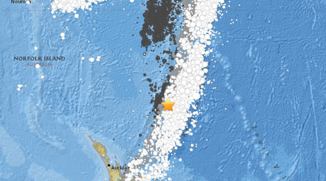 Землетрясение магнитудой 7,0 произошло у берегов Новой Зеландии