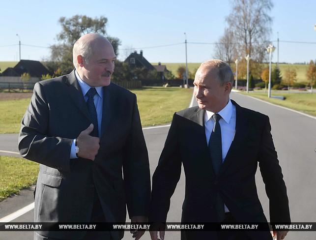 Лукашенко и Путин побывали на малой родине белорусского Президента