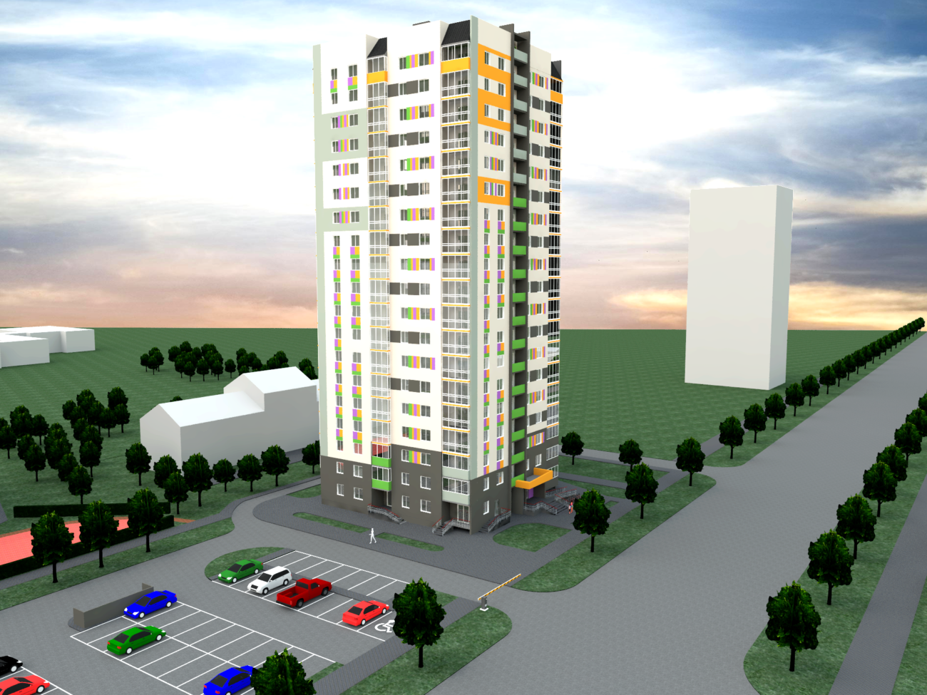 На улице Горького строится самое высотное здание в Бобруйске