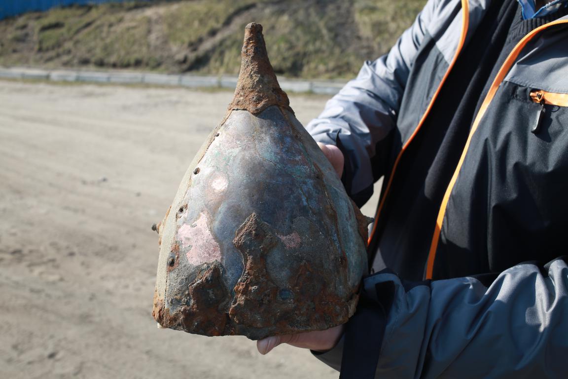 Реставрация найденного в Бобруйске шлема с тысячелетней историей займет около года