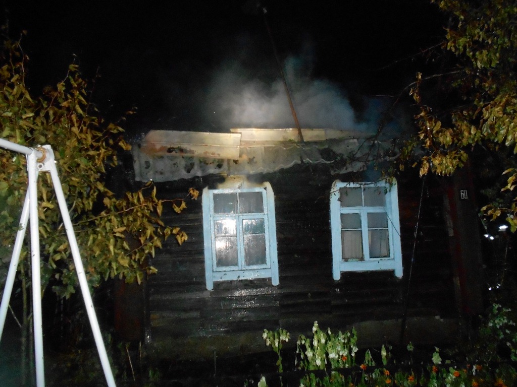 В Бобруйске горел дом на Слободской