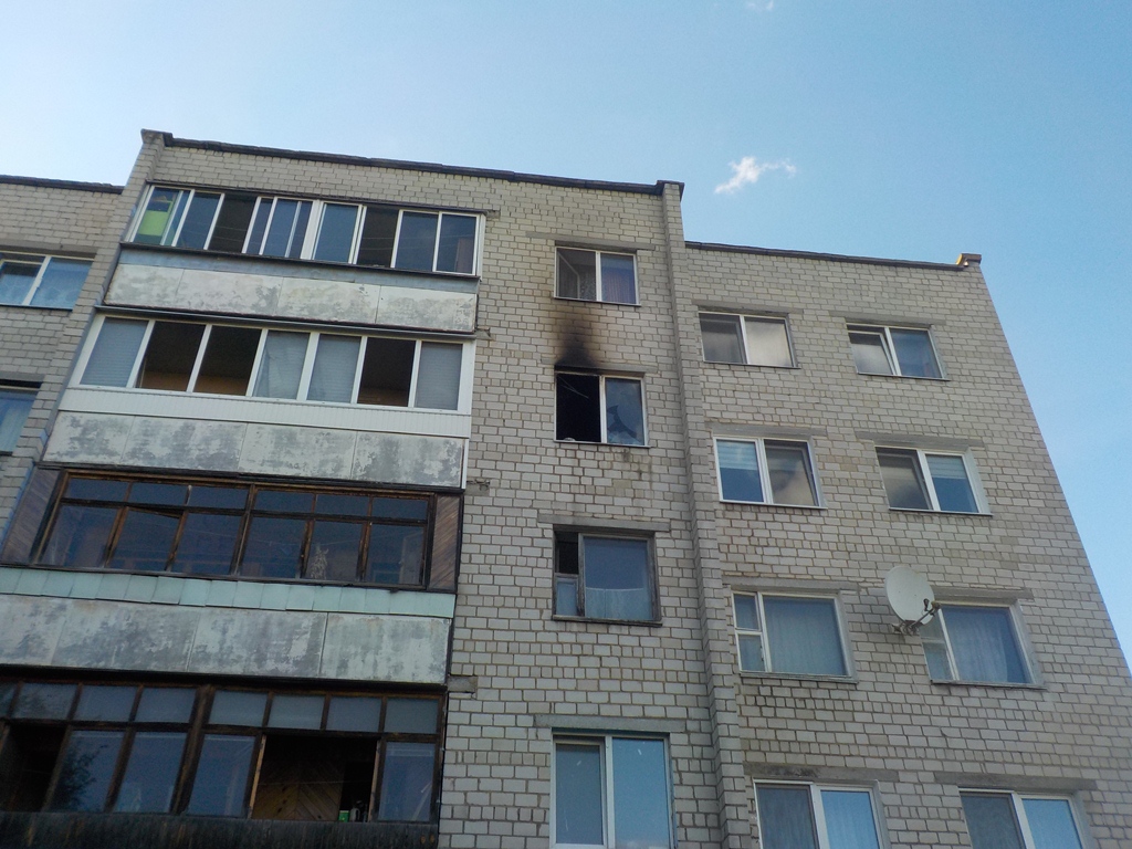 В Бобруйске на Советской горела квартира. Дома никого не было