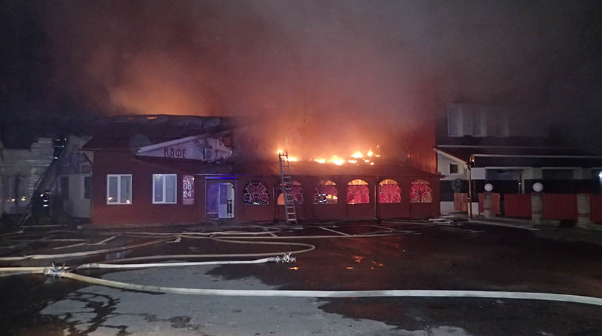 В Речицком районе горело придорожное кафе