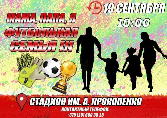 19 сентября в Бобруйске пройдет мероприятие «Папа, мама, я – футбольная семья!». Бобруйчан приглашают принять участие