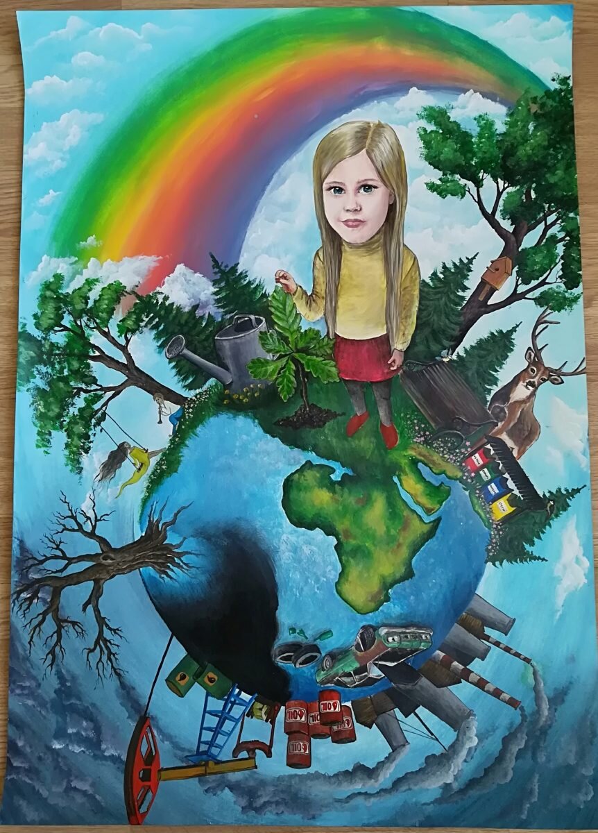 Рисунок на экологическую тематику в детском саду