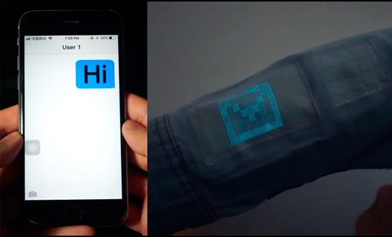 В Шанхае получен текстиль, способный работать как дисплей