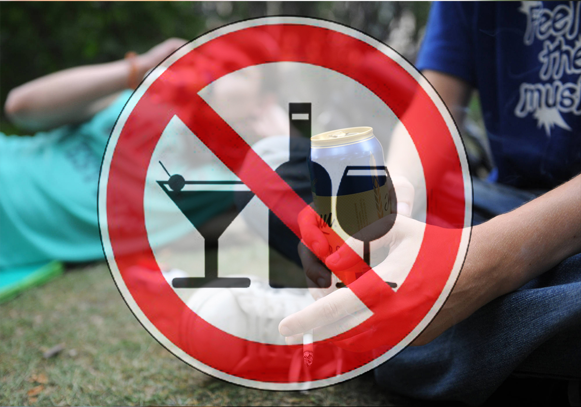 За распитие алкогольных, слабоалкогольных, напитков или пива в общественных местах предусмотрена ответственность!