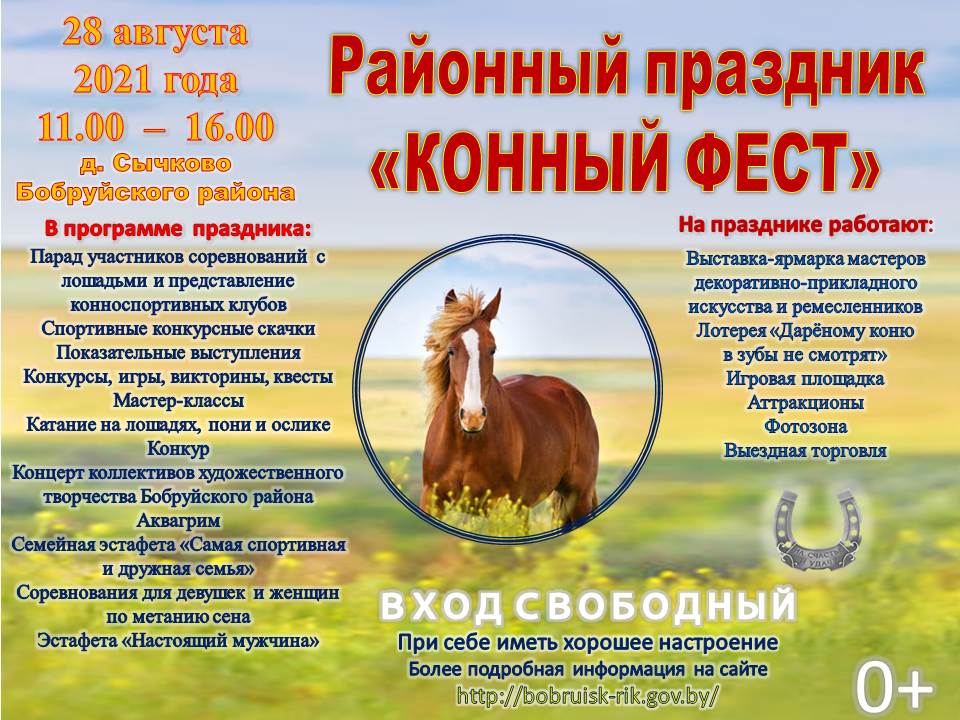 «Конный фест-2021» пройдет уже завтра в деревне Сычково Бобруйского района