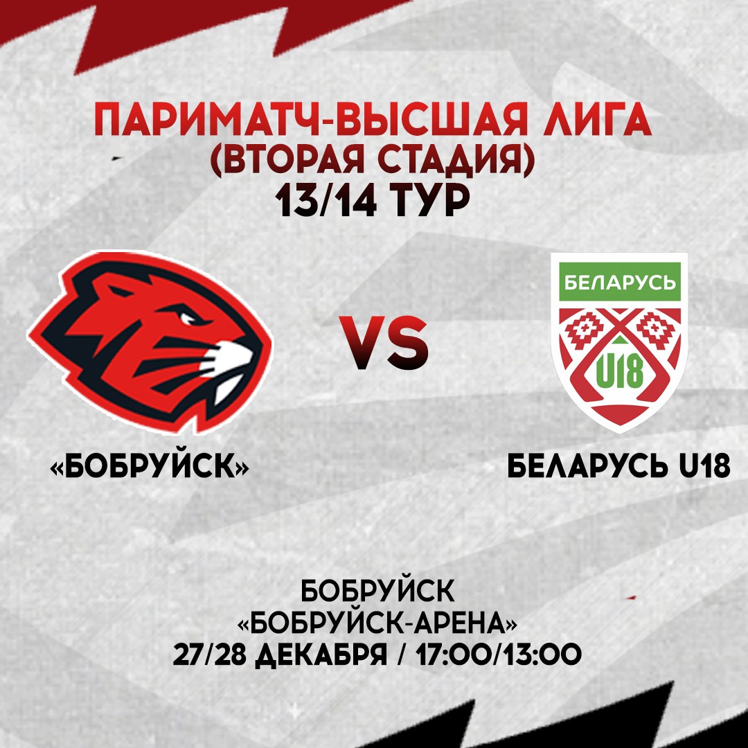 Этот год ХК «Бобруйск» завершает серией домашних матчей 27 и 28 декабря