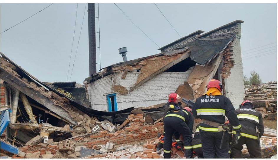 Здание котельной обрушилось в Быховском районе
