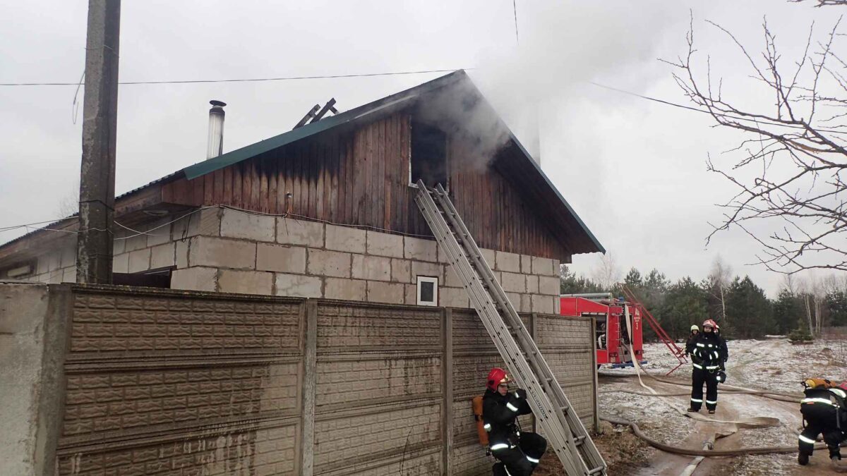 От пожара пострадал гараж в Ломах