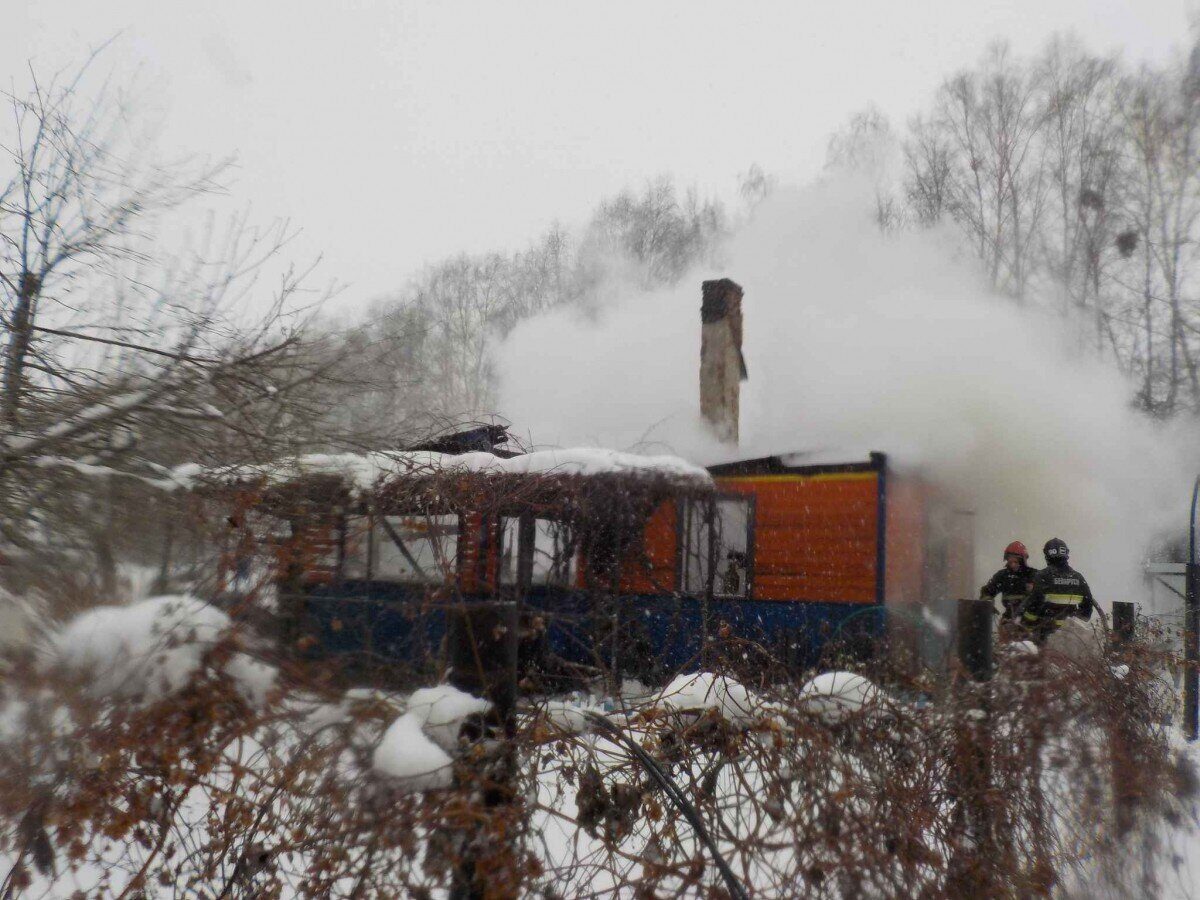 В переулке Коммунальном горел дом