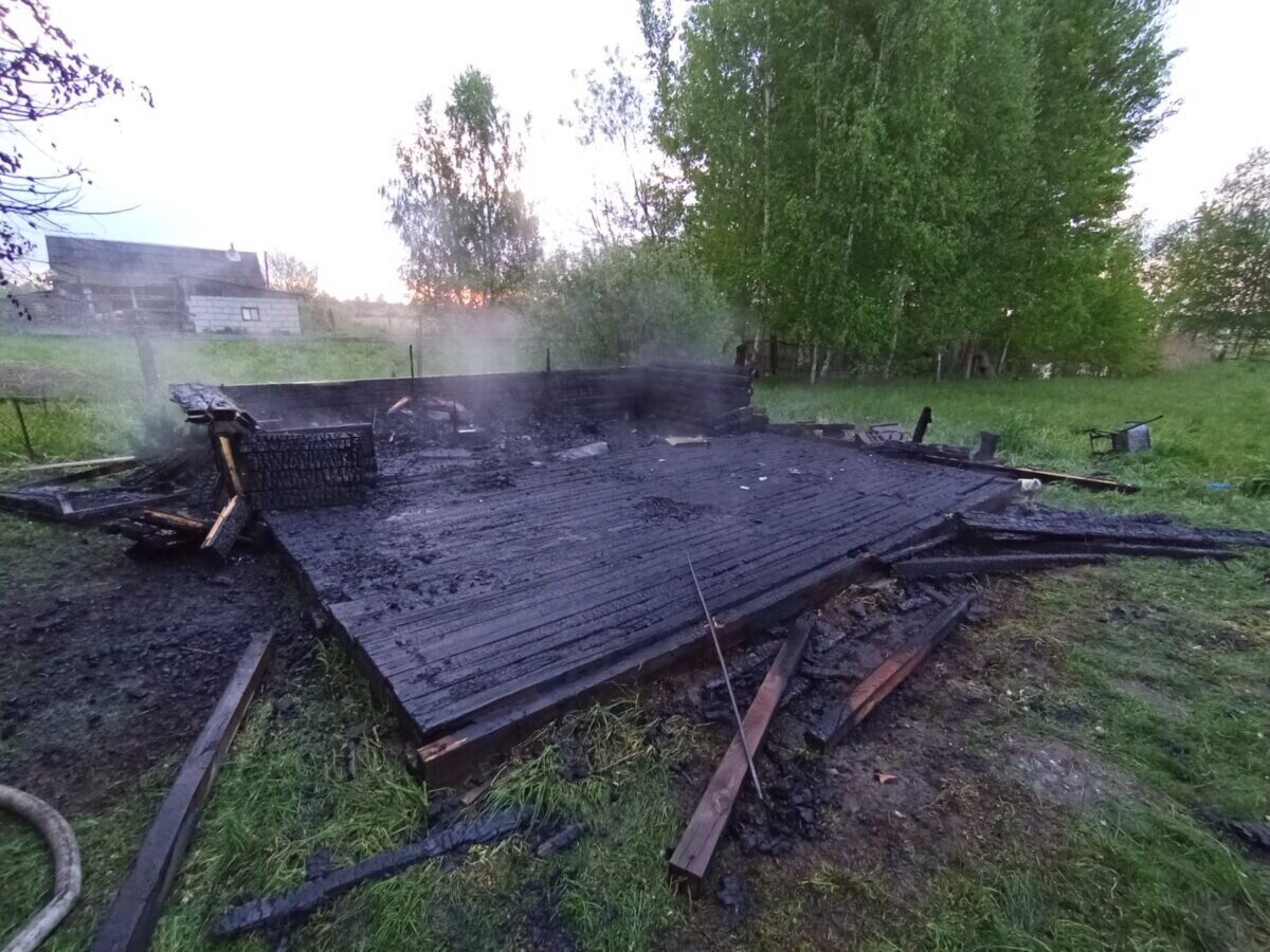 Пожар бани в Старой Шараевщине