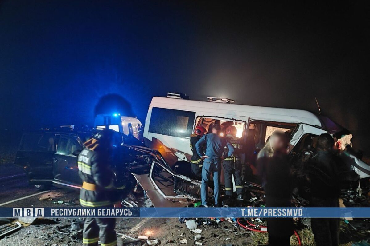 6 человек погибли, 10 доставлены в больницу. ДТП с участием маршрутки  произошло на автодороге «Бобруйск-Мозырь-граница Украины»