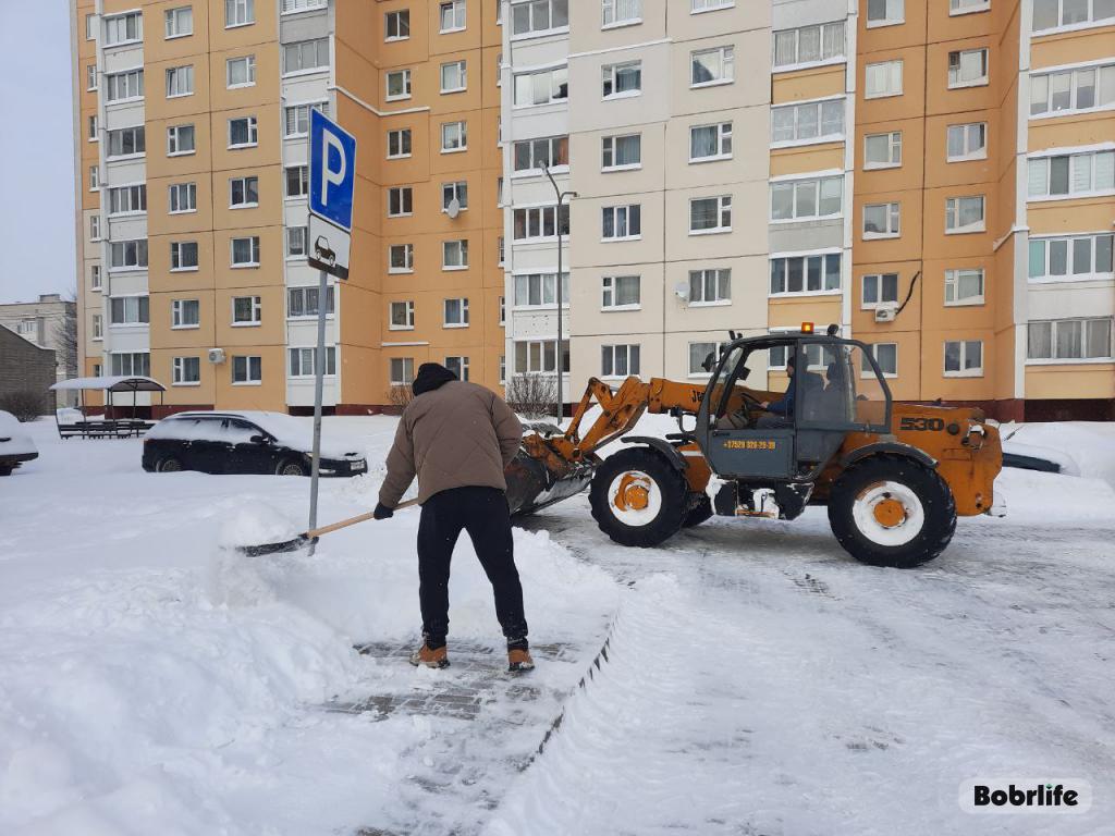 Снежный десант Бобруйска. Дружная работа – чистые дворы