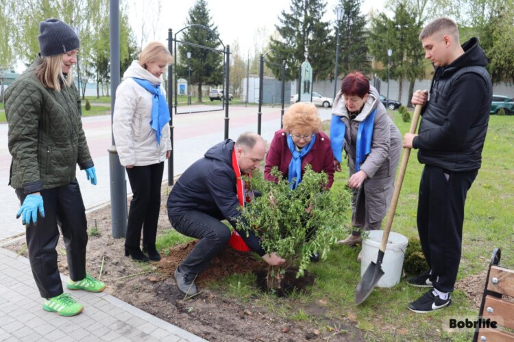 Розы ко Дню Победы. На территории собора Александра Невского в Бобруйске прошла патриотическая акция
