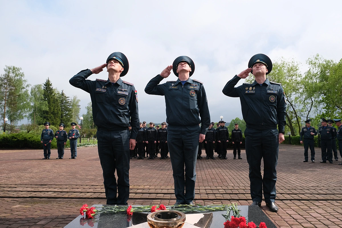 Бобруйские спасатели приняли участие в мероприятиях ко Дню Победы