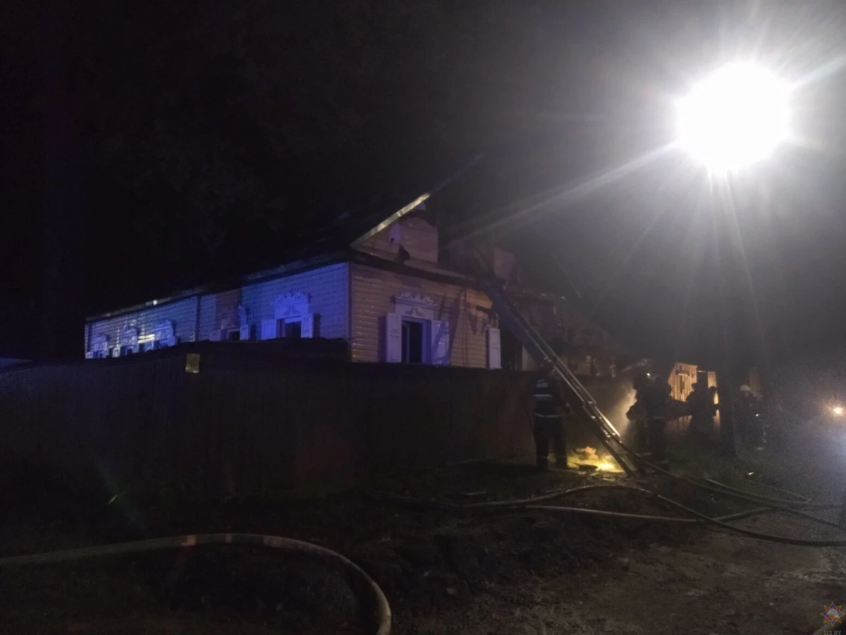 В Бобруйске горел частный жилой дом