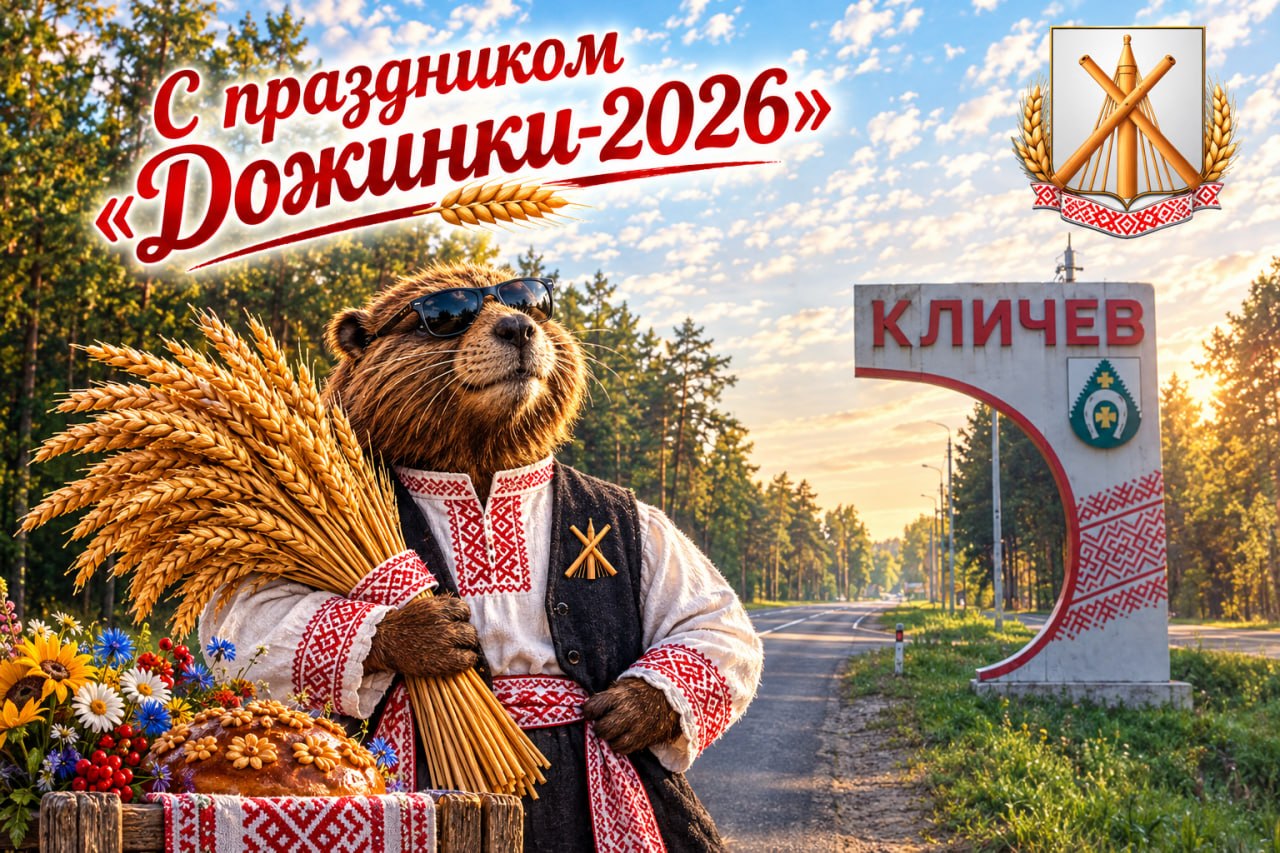 Поздравление председателя Бобруйского горисполкома жителей Кличева и Кличевского района с проведением районного фестиваля тружеников села «Дожинки-2026»